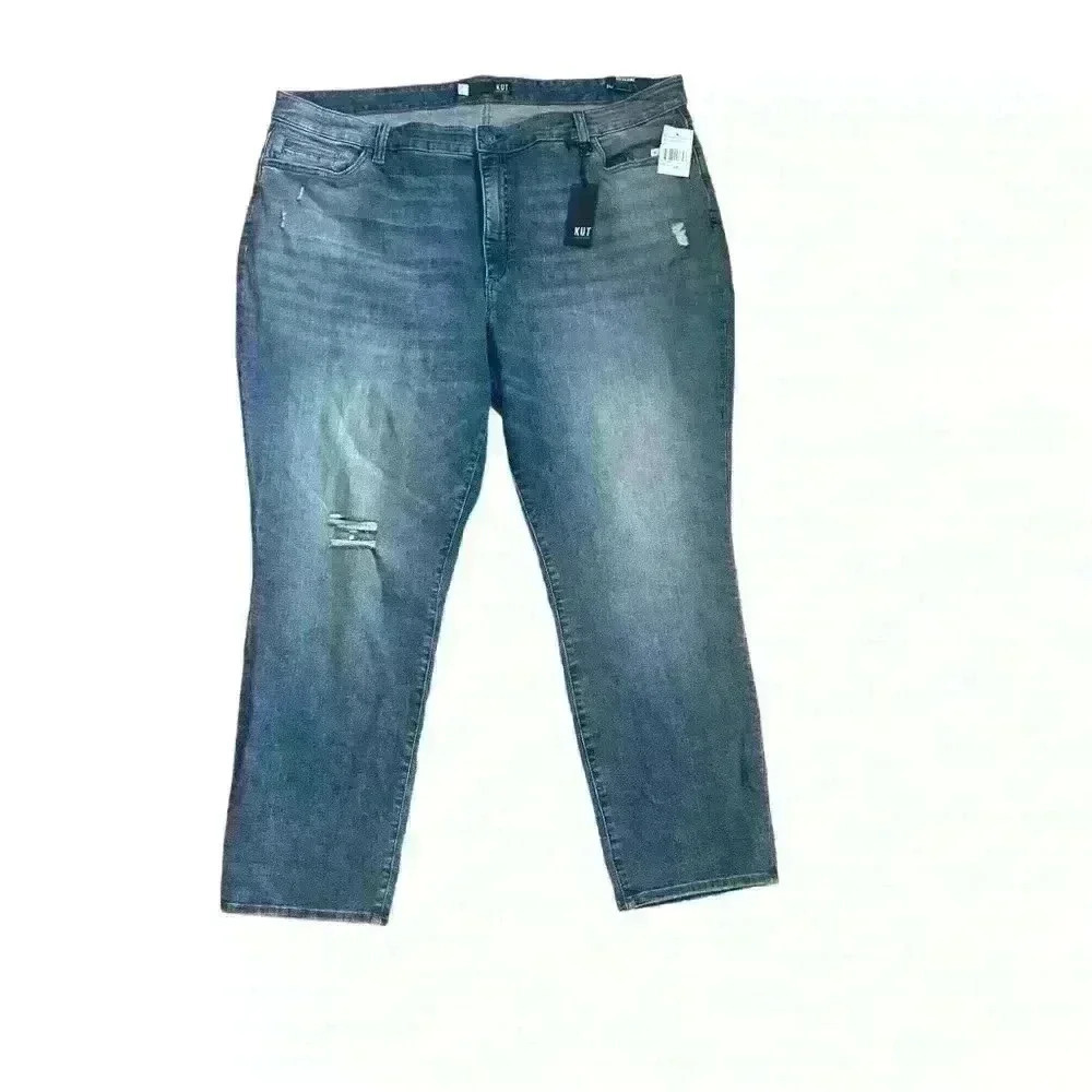 Kut From The Kloth Catherine Boyfriend Jeans 24W Stretch Denim Blue Jean NWT